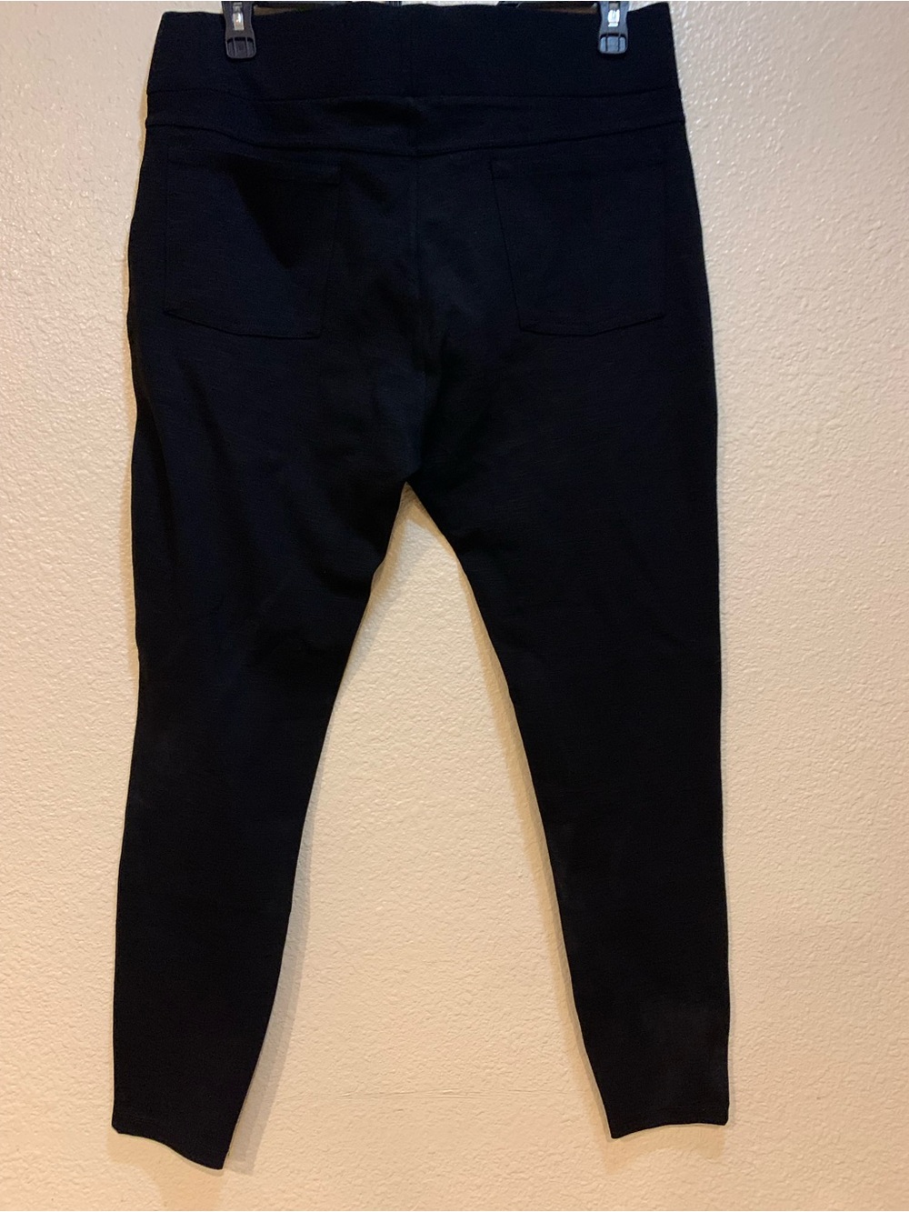 Matty M Black High-Rise Slub Ponte Leggings
